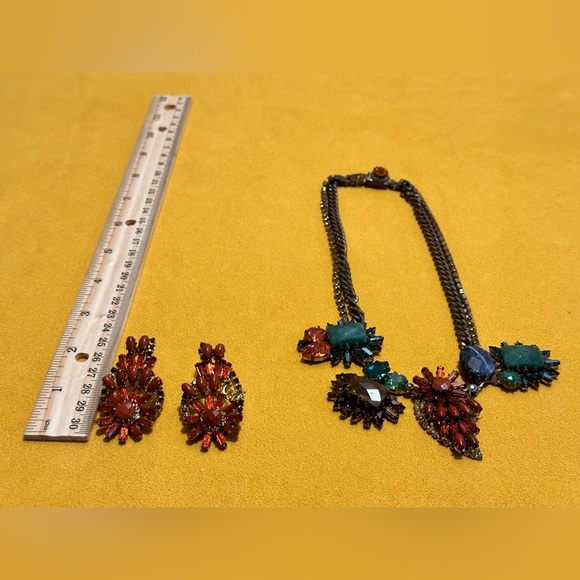 Rodrigo Otazu Rhinestone Necklace and Earring Set - Picture 7 of 9